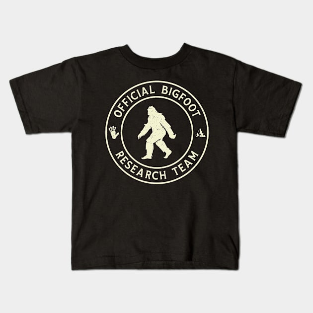 Official Bigfoot Research Team Bigfoot Believer Kids T-Shirt by TidenKanys